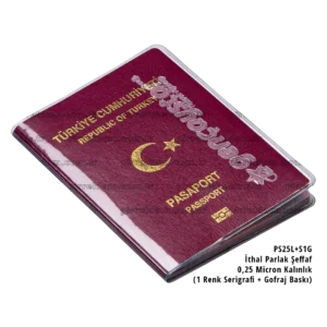 Lüx Şeffaf Pvc Pasaport Kılıfı